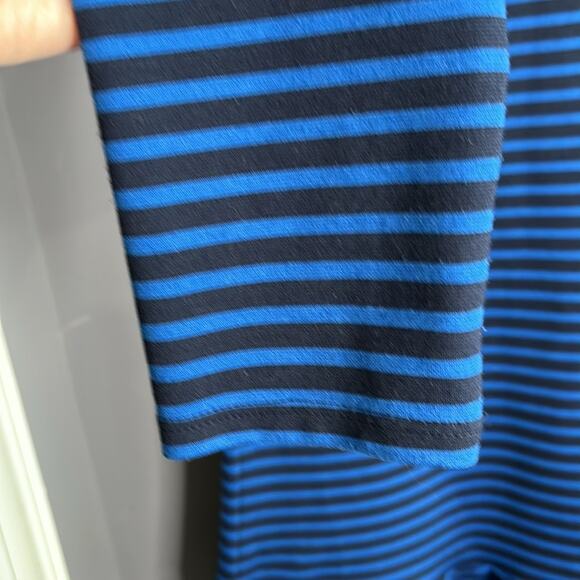 Draper James Blue and Black Striped Long Sleeve Ruffle Hem Dress Size XS - Picture 4 of 9
